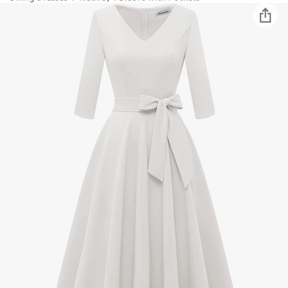 NWT White fit and flare dress